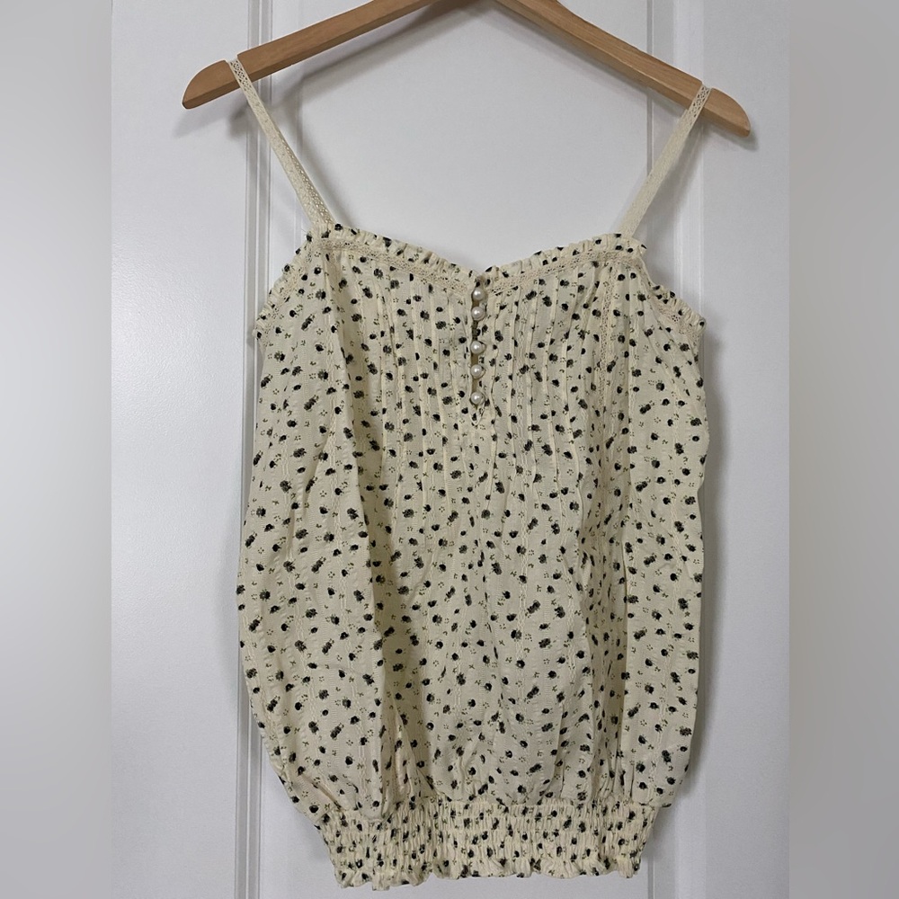 Forever 21 | Cream Floral tank | Size M